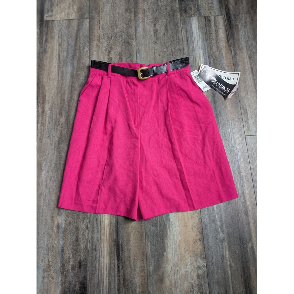 Vintage Deadstock New NWT Sag Harbor 14 P Petite Fuchsia Pink Dress Shorts